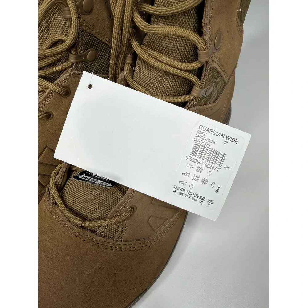 Salomon Guardian Wide Men 12.5 Tactical Boots Coyote Brown Contagrip L4058910038